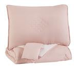 Lexann Pink/White/Gray Full Comforter Set - Q901003F - Gate Furniture