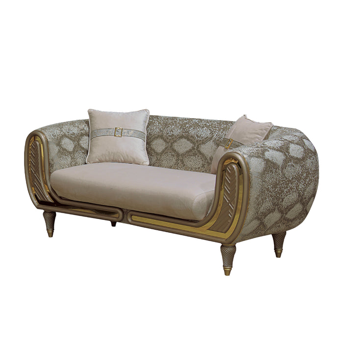 Lima 70 in. Loveseat in Cream - LS-LIMA-CREAM - In Stock Furniture