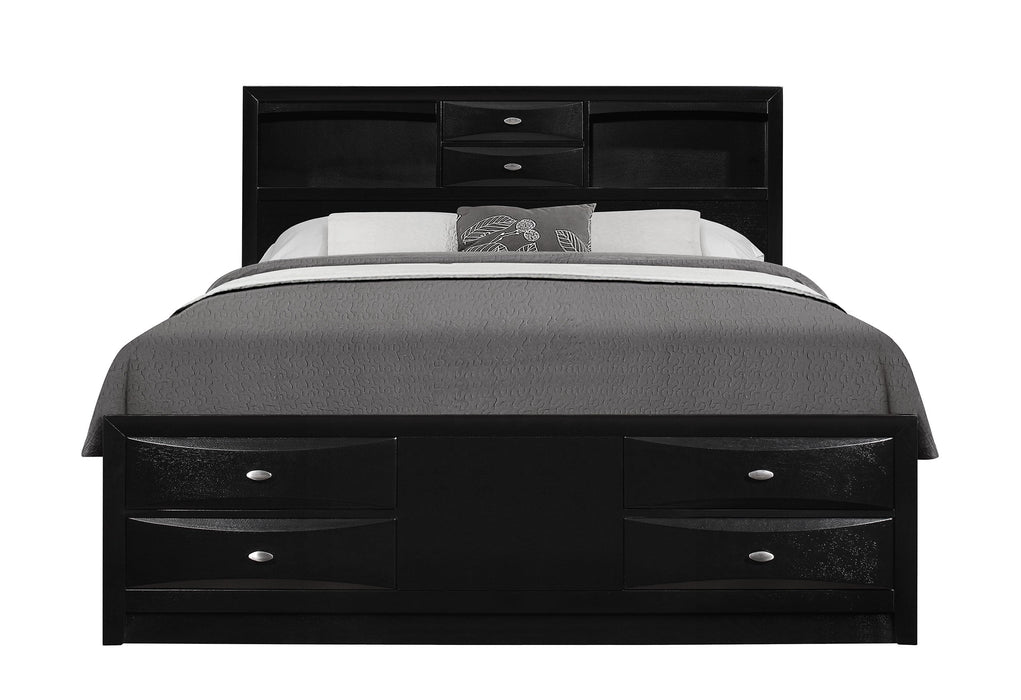 Linda Black Queen Bed Group - LINDA-BL-QBG (M) - Gate Furniture