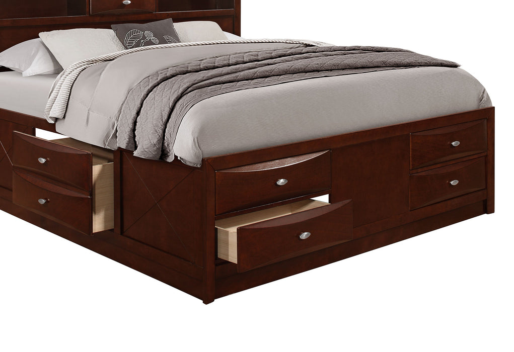 Linda Merlot Queen Bed Group - LINDA-M-QBG (M) - Gate Furniture