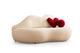 Lips Ivory Boucle Loveseat - In Stock Furniture