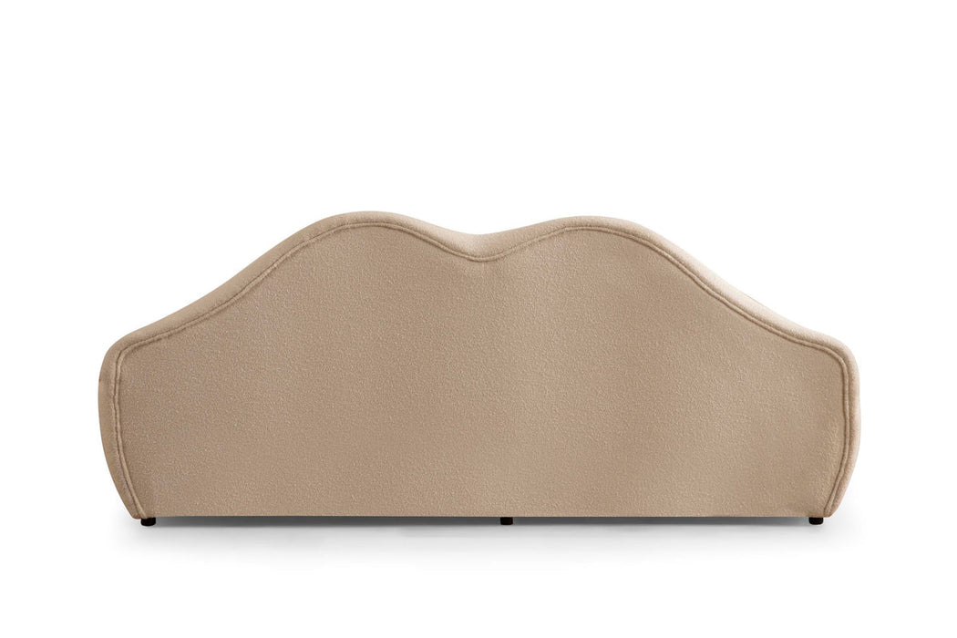 Lips Ivory Boucle Loveseat - In Stock Furniture