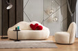 Lips Ivory Boucle Loveseat - In Stock Furniture