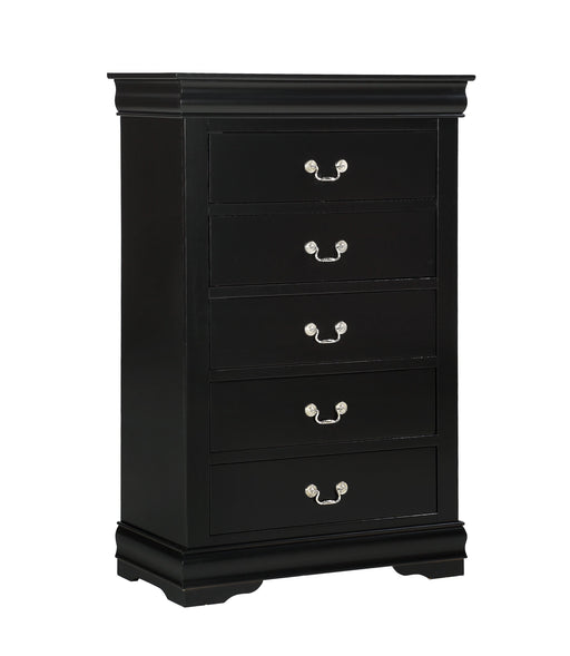 Louis Philip Black Chest - B3950-4 - Gate Furniture