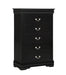 Louis Philip Black Chest - B3950-4 - Gate Furniture