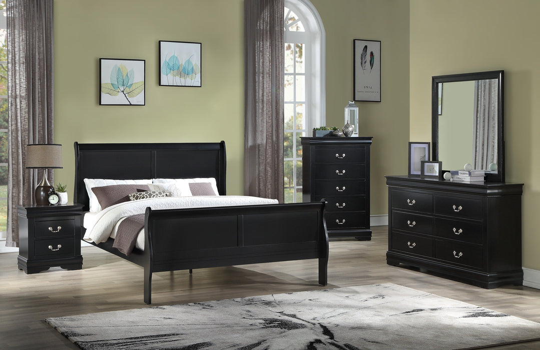 Louis Philip Black Nightstand - B3950-2 - Gate Furniture