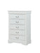 Louis Philip White Chest - B3650-4 - Gate Furniture