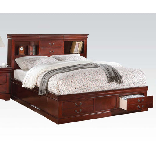 Louis Philippe III Queen Bed - 24380Q - In Stock Furniture