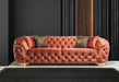 Lupino Orange Velvet Sofa & Loveseat - LUPINOORANGE-SL - Gate Furniture