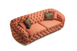 Lupino Orange Velvet Sofa & Loveseat - LUPINOORANGE-SL - Gate Furniture