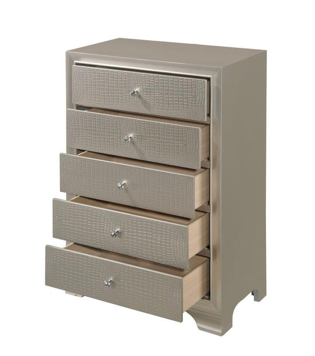 Lyssa Champagne Chest - B4300-4 - Gate Furniture