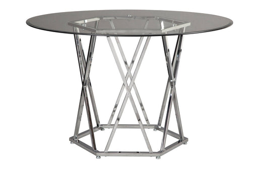 Madanere Chrome Finish Dining Table - D275-15 - Gate Furniture