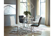 Madanere Chrome Finish Dining Table - D275-15 - Gate Furniture