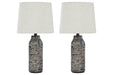 Mahima Black/White Table Lamp (Set of 2) - L235584 - Gate Furniture