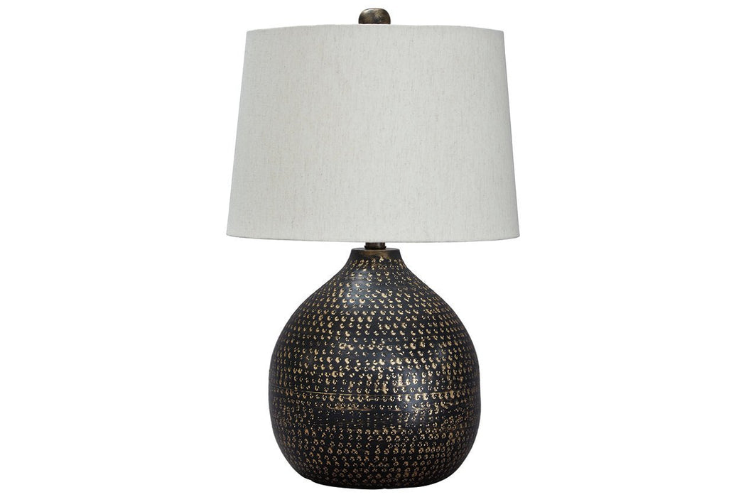 Maire Black/Gold Finish Table Lamp - L207294 - Gate Furniture