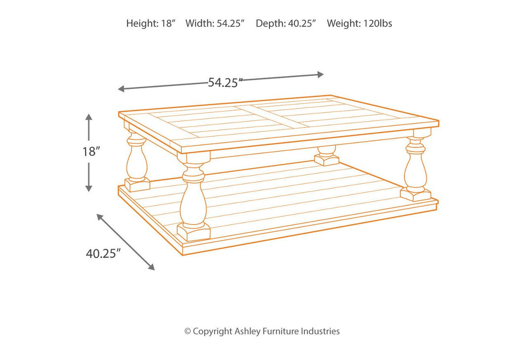 Mallacar Black Coffee Table - T880-1 - Gate Furniture