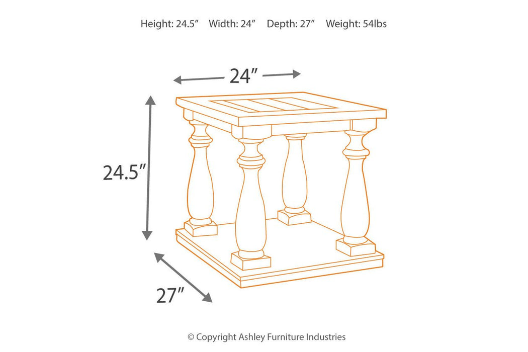 Mallacar Black End Table - T880-3 - Gate Furniture