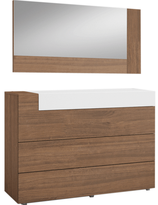 Mar Dresser/Chest/Mirror Set - In Stock Furniture