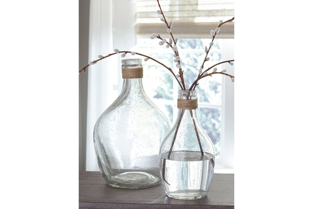 Marcin Clear Vase (Set of 2) - A2000246 - Gate Furniture