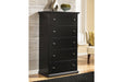 Maribel Black Chest of Drawers - B138-46 - Gate Furniture