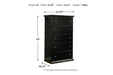 Maribel Black Chest of Drawers - B138-46 - Gate Furniture