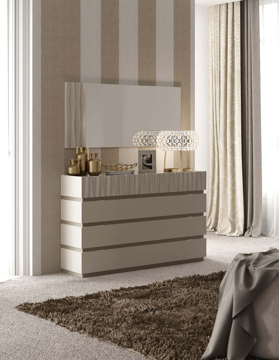 Marina Dresser/Mirror Taupe Set - In Stock Furniture