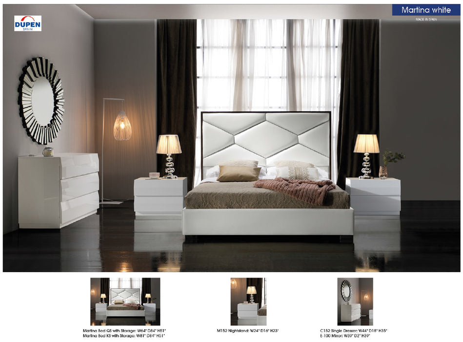 Martina Storage Bed White Queen - i28767 - In Stock Furniture