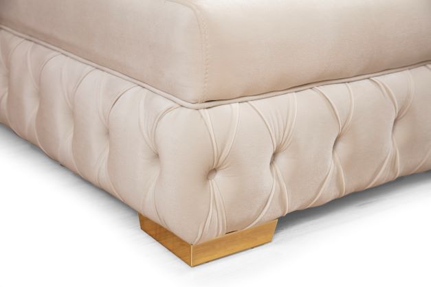 Matilda Ivory Velvet Double Chaise Sectional