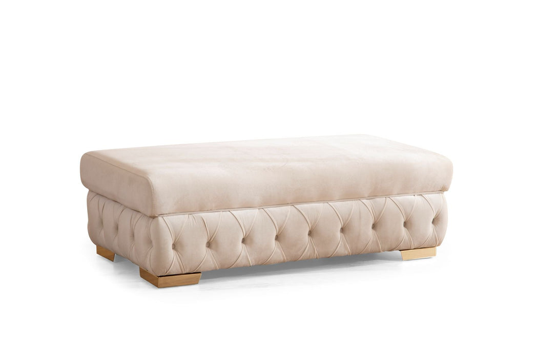 Matilda Ivory Velvet Double Chaise Sectional