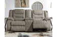 McCade Cobblestone Reclining Loveseat with Console - 1010494 - Gate Furniture