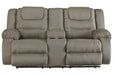 McCade Cobblestone Reclining Loveseat with Console - 1010494 - Gate Furniture