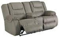 McCade Cobblestone Reclining Loveseat with Console - 1010494 - Gate Furniture