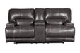 McCaskill Gray Power Reclining Loveseat with Console - U6090096 - Gate Furniture