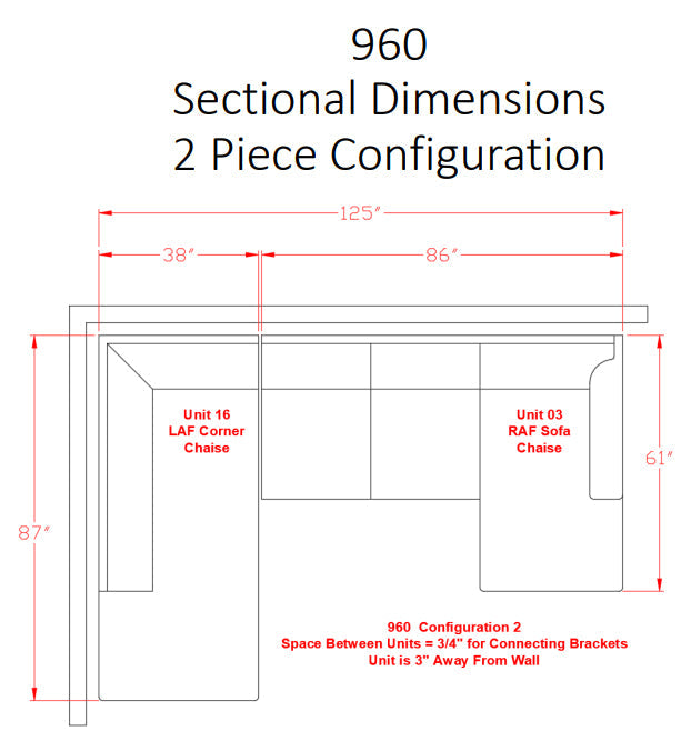 Megginson Storm LAF Sectional - Gate Furniture