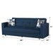 Miami 88 in. Convertible Sleeper Sofa in Blue with Storage - SB-MIAMI - In Stock Furniture