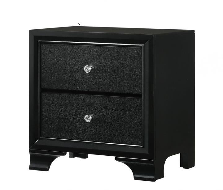 Micah Black Nightstand - B4350-2 - Gate Furniture