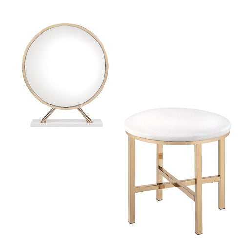 Midriaks Vanity Mirror & Stool - AC00723 - In Stock Furniture