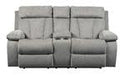 Mitchiner Fog Reclining Loveseat with Console - 7620494 - Gate Furniture