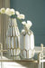 Mohsen Gold Finish/White Vase (Set of 2) - A2000135 - Gate Furniture