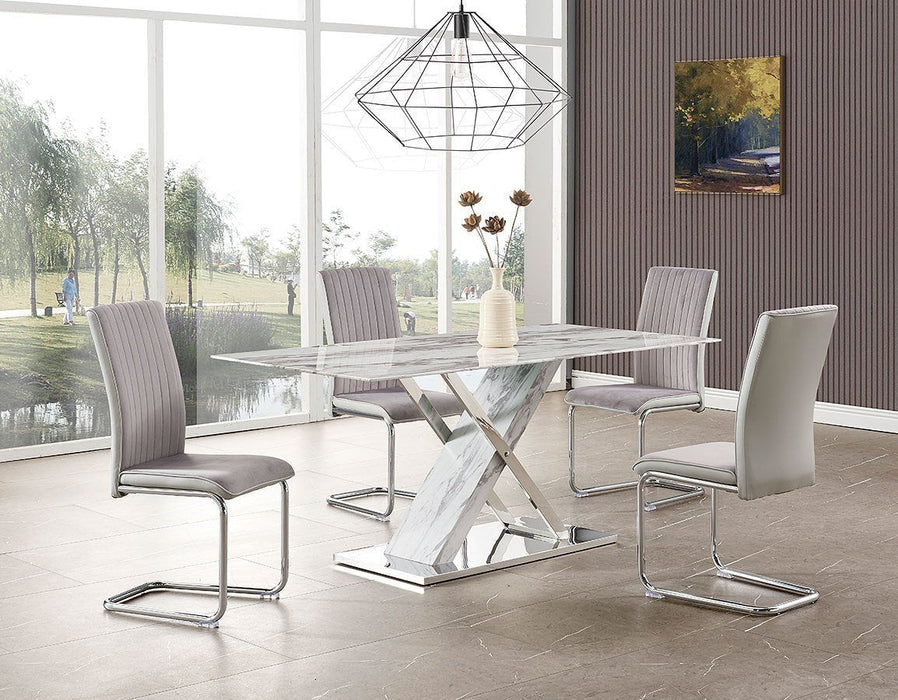 Monroe Grey Dining Room Set - Gate Furniture