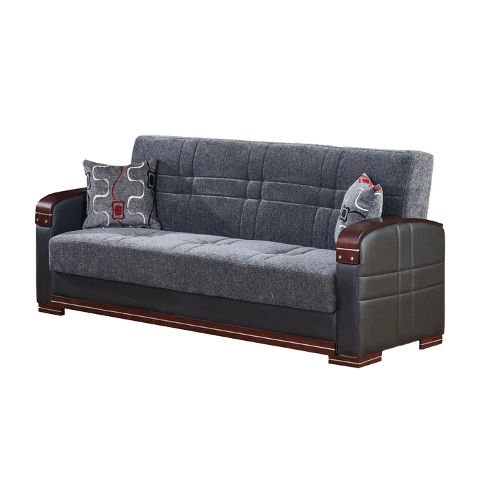 Montana 89 in. Convertible Sleeper Sofa in Gray with Storage - SB-MONTANA 2018 - In Stock Furniture