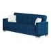 Montreal 90 in. Convertible Sleeper Sofa in Navy Blue with Storage - SB-MONTREAL-BLUE - In Stock Furniture