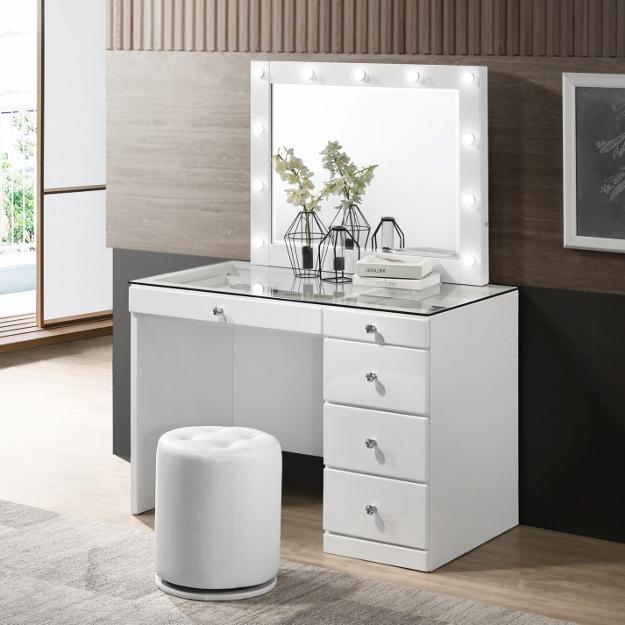 Morgan White Vanity small - Gate Furniture