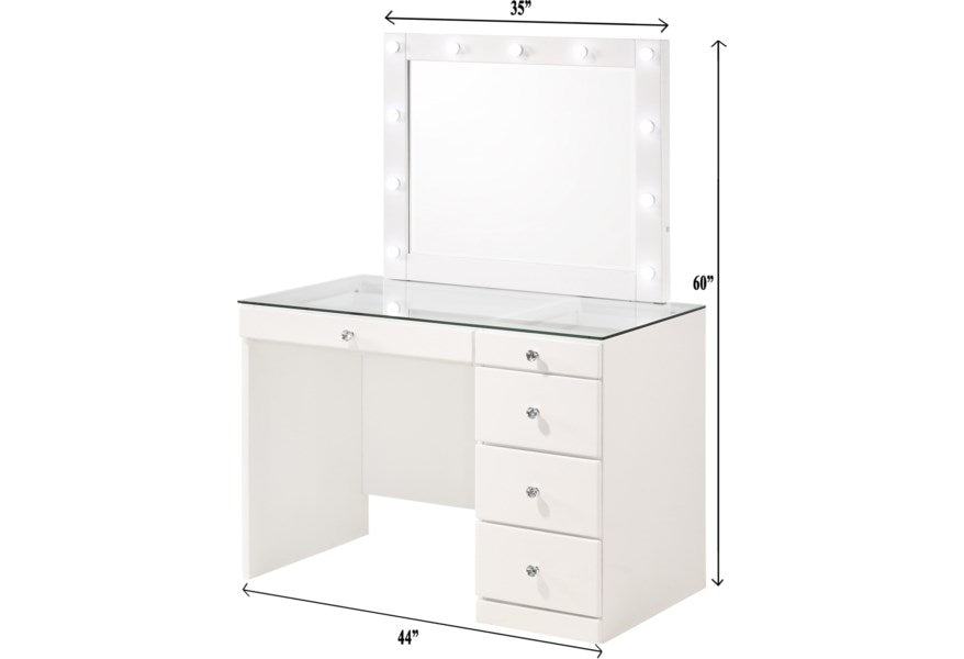 Morgan White Vanity small - Gate Furniture