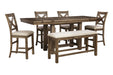 Moriville Grayish Brown Counter Height Dining Extension Table - D631-32 - Gate Furniture