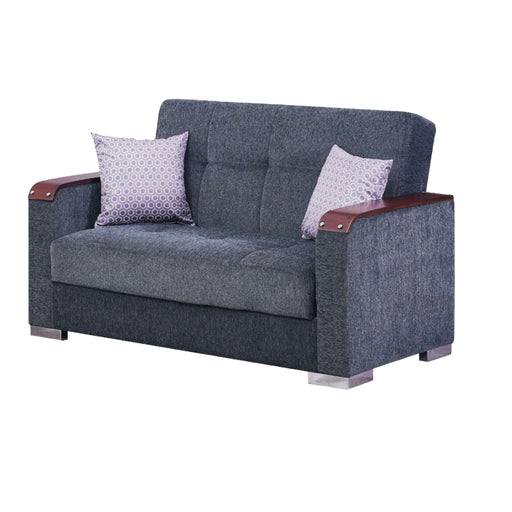 Munich 65 in. Convertible Sleeper Loveseat in Dark Grey with Storage - LS-MUNICH-DARK-GRAY - In Stock Furniture