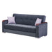 Munich 89 in. Convertible Sleeper Sofa in Dark Gray with Storage - SB-MUNICH-DARK-GRAY - In Stock Furniture