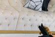 Natalie Ivory Velvet Sofa & Loveseat - Gate Furniture