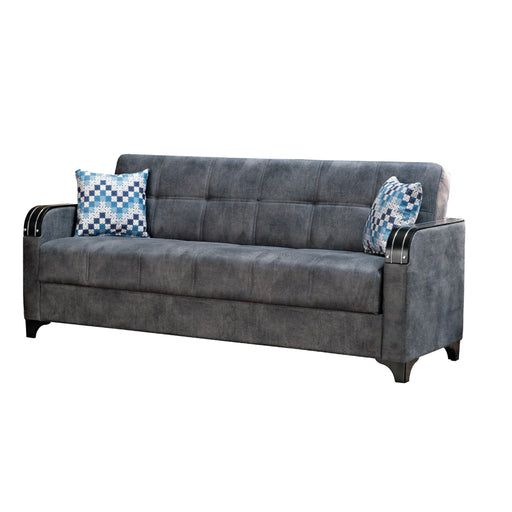 Nebraska 85 in. Convertible Sleeper Sofa in Gray with Storage - SB-NEBRASKA - In Stock Furniture