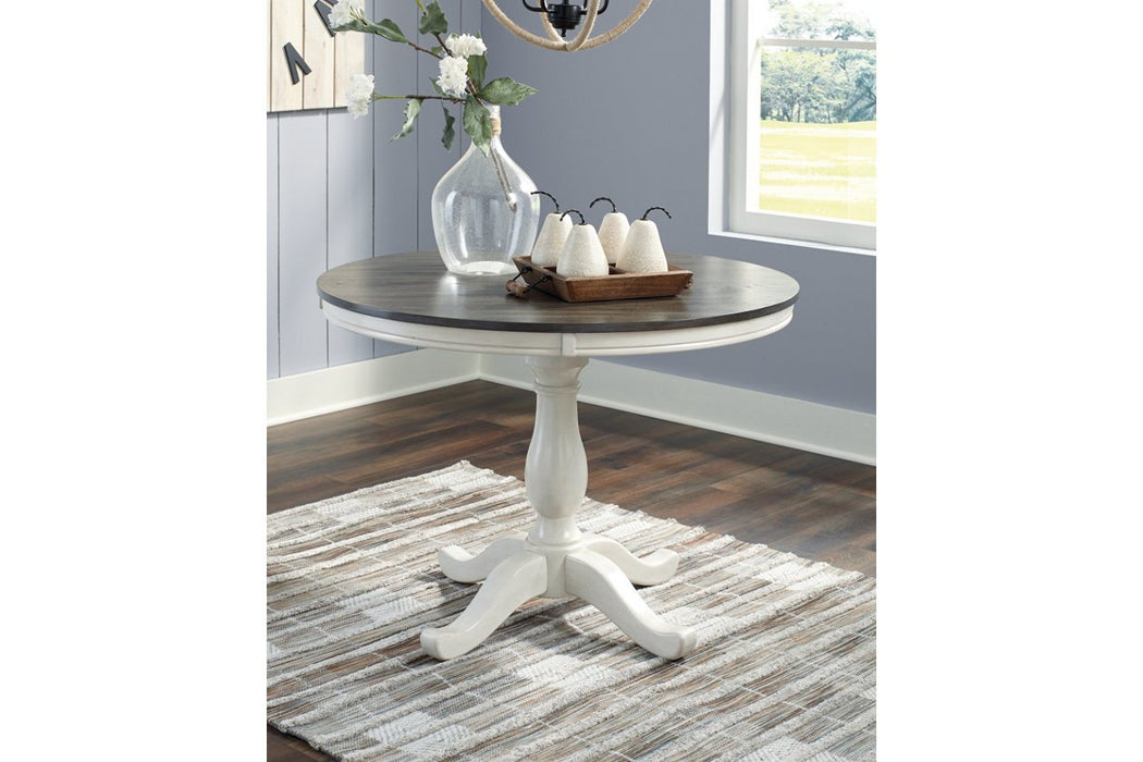 Nelling Two-tone Dining Table Base - D287-15B - Gate Furniture